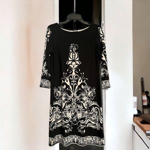 Black and White Shift Dress, Small
